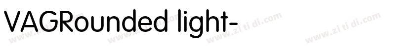 VAGRounded light字体转换
